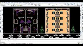 Floor Plan With Elevation in AutoCAD ।Bangla Tutorial।
