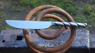 Blacksmithing - Forging A Coil Spring Knife