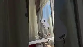 Тот самый случай, когда мытье окон доставляет удовольствие #мамалена #мытьеокон #робот