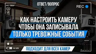 Как настроить камеру, чтобы она записывала только тревожные события?