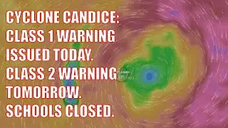Candice: Class 1 Cyclone Warning in Mauritius, Class 2 Warning Tomorrow. Schools Closed
