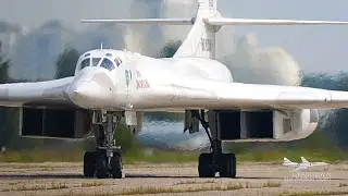 Ту-160 Взлёт на форсаже и проходы на низкой высоте в память о Ту-144
