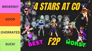 GENSHIN IMPACT ULTIMATE 5.0 F2P Tier List!!! C0 4 Stars Only!