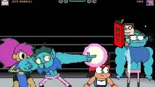 Clarence/Jeff/Sumo vs KO/Enid/Rad MUGEN BATTLE