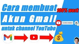 Cara membuat akun google/gmail untuk channel YouTube. 