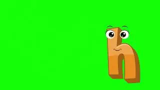 Green Screen | Alexa Green Screen | Cartoon style letter W 2d animation with green screen