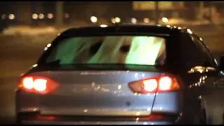 Проекция на заднее стекло автомобиля.