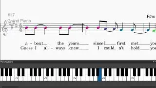 A Better Man by Clint Black - Easy piano tutorials with leadsheet and chords