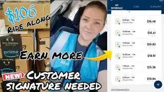 $30/h Amazon Flex Driver! Returns, Signature Needed, 1 Scan New App Update