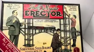 1915 Vintage Mysto Erector Set Structural Steel Builder Play Set No. 1