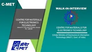 Recruitment for the of Junior Research Fellow (JRF) in C-MET