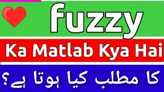 Fuzzy Meaning In Urdu | Fuzzy Ka Matlab Kya Hota Hai | Fuzzy Ka Meaning Kya Hai | Fuzzy Ka Matlab