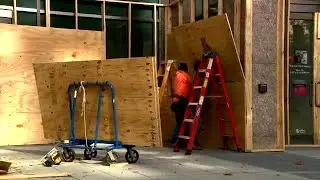 Businesses are boarding up in preparation of elections turning violent