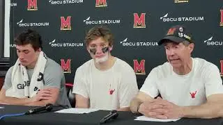 Maryland Lacrosse John Tillman after Michigan presser w Brett Makar and John Geppert