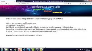 Shopping Cart NodeJS Express Mongo   PARTE 8