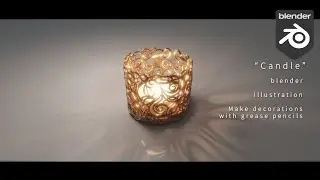■概要欄重要追記！【手書きを装飾に】＼グリースペンシルで／【blender】概要欄に追記