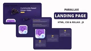 Parallax Landing Page Using HTML,CSS & Rellax.js