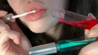 Intense Edible Lip Gloss Mouth Sounds, Gibberish, and Lip Smacking ASMR 👄 (fast mouth sounds)