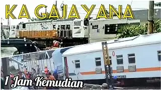 1 Jam Sebelum Anjlok || Kereta Api Gajayana Melintas di Halte Gebang 1 Jam Sebelum Anjlok di Malang