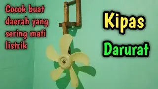 Cara membuat kipas angin darurat mati listrik | DIY | Kreatif TV