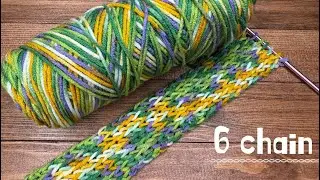6 Chain Tunisian Cord. Detailed Tutorial
