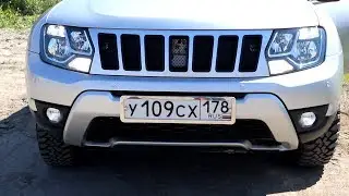 Установка решетки радиатора Чероки Стайл на Рено Дастер от Арсенал Тюнинг