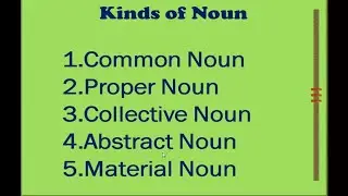 Types of Nouns, Common Noun, Proper Noun, Collective Noun