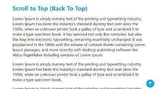 React Scroll to Top (Back To Top)