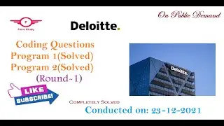 Deloitte Final Assessment Test Both Coding questions with solutions 