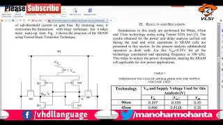 IEEE Design and Analysis of SRAM Cell for Low Power Applications Theory 2014 Part 1