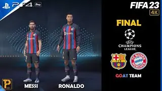 FIFA23 - Messi & Ronaldo - Barcelona vs Bayern | UCL Final Match | PS4™ Pro Gameplay [4K60] #messi