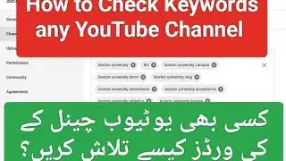 How to check YouTube other channel Keywords | Find keywords any YouTube Channel Urdu Viral Keywords