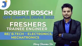 Robert Bosch Off Campus Drive 2022 | Trainee Engineer | BE/ B.Tech – Electronics, Mechatronics |