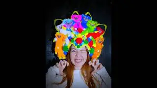 Процесс создания головной убор Хагги Вагги  Huggy Wuggy #лисьямастерская
