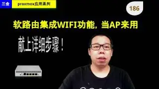 #186 软路由也玩无线接入 Proxmox添加无线网卡当热点，是不是真能折腾！