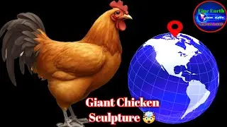 Giant Chicken 🐔 Sculpture found on GoogleEarth