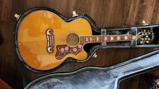 Epiphone J-200EC Studio Acoustic-Electric Guitar - Vintage Natural Unboxing