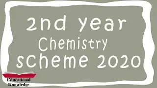 2nd year Chemistry paper scheme 2020 | 2nd year Chemistry pairing scheme