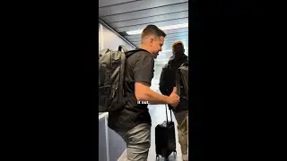 Sneaking an AirTag in Jacob's bag. 📲👀 #travelhacks #nomatic #airtag