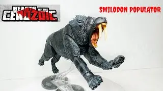 Beasts of the Cenozoic Smilodon populator 1/12th scale action figure unboxing and review!