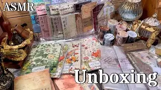 ASMR Unboxing📦Journaling Spoil with Vintage Papers & Collage Supplies