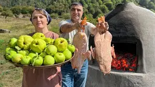 The Hermit Family Cooks 2 Ducks Stuffed with Apples! And Sponge Cake for Tea
