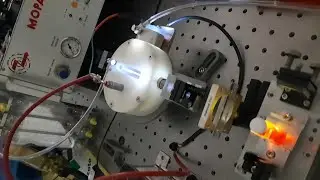 TEA N2 laser with 7 cm discharges electrodes on dye laser