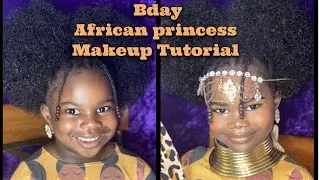 My Nieces Bday African Princess Makeup Tutorial