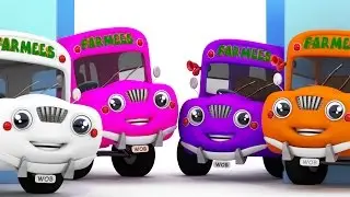 The Wheels On The Bus | Vehicle Songs | Nursery Rhymes Farmees | Kids Songs by Farmees