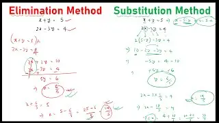 Substitution Method Vs Elimination Method | Linear equation in two variables | Class 10 Maths |