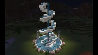 Minecraft: How to build a water fountain tutorial!