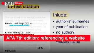 APA 7th edition: referencing a website