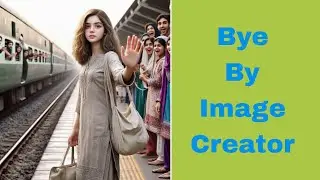 Girl on Railway Platform By Bing