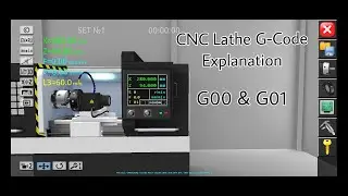 CNC Lathe G-Code Explanation #01 || G00 and G01 (rapid & linear cutting move)